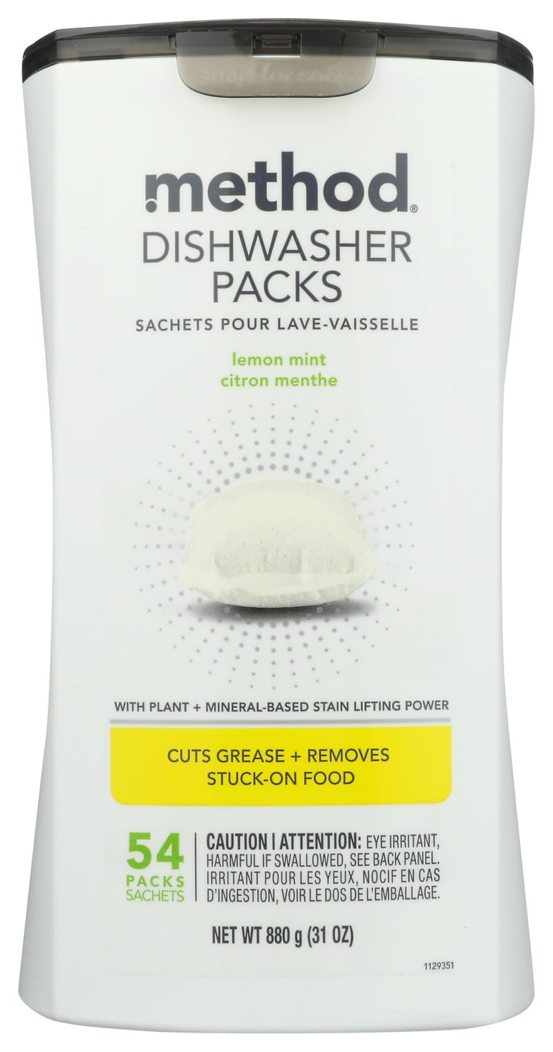 ميثود عبوات منظفات غسالة الأطباق بالليمون والنعناع من ميثود، 31 أونصة - Image 1